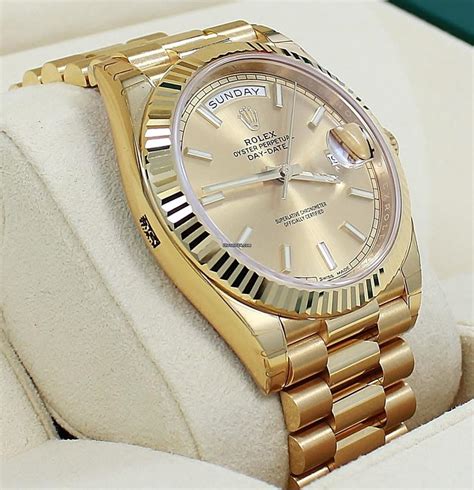 rolex yellow gold day date 40|pre owned rolex president 40mm.